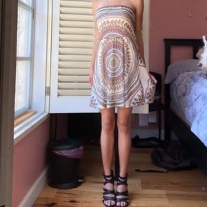 Strapless mini dress